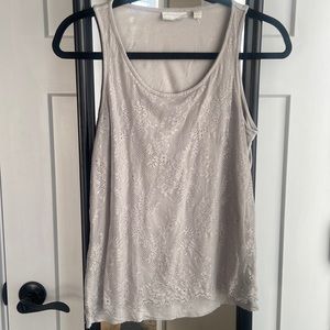 Lace gray tank